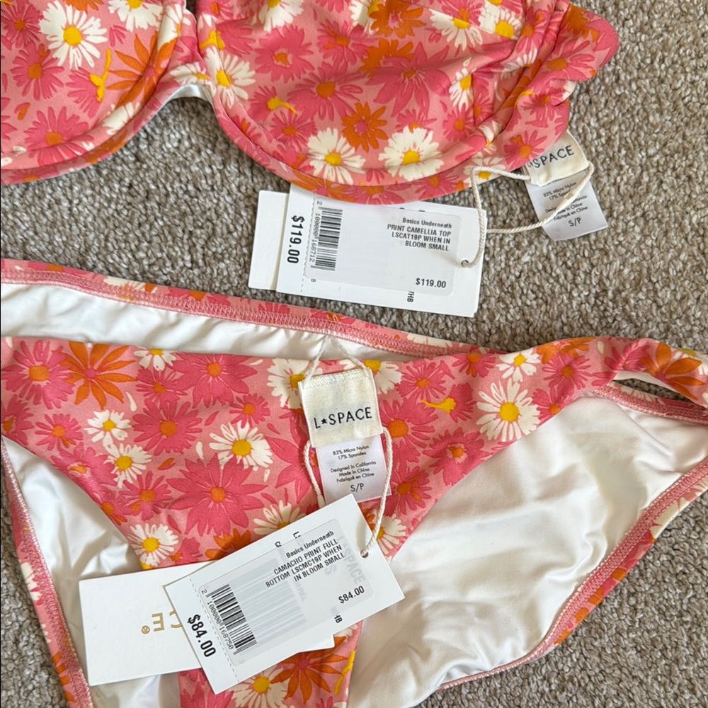 L*Space Floral Bikini Set NWT
